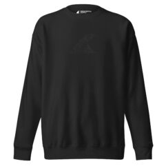 Breakwater Supply Premium Wave Topo Crew Sweatshirt, Black, Front View